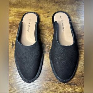Lucky Brand Arvy Genuine Suede Mules